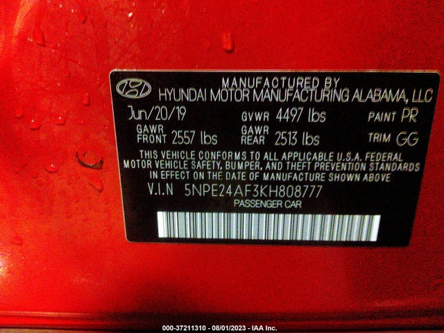 Hyundai SONATA SE 2019 5NPE24AF3KH808777 Image 9