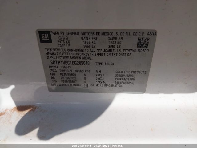 3GTP1VEC1EG205048 GMC Sierra 1500 Slt