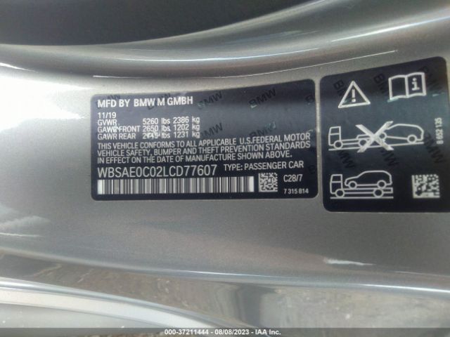 WBSAE0C02LCD77607 BMW M8