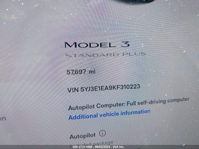 Tesla Model 3 Mid Range/standard Range/standard Range Plus/long Range 2019 5YJ3E1EA9KF310223 Image 7