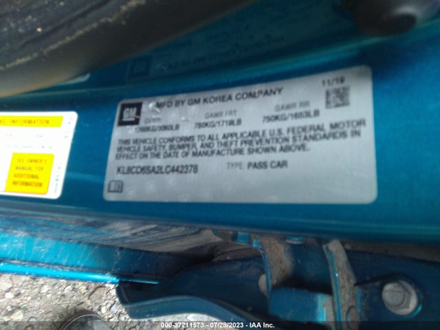 Chevrolet Spark Lt 2020 KL8CD6SA2LC442378 Image 9