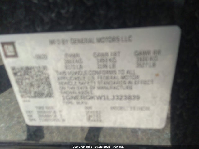 Chevrolet Traverse Lt Cloth 2020 1GNERGKW1LJ323839 Image 15