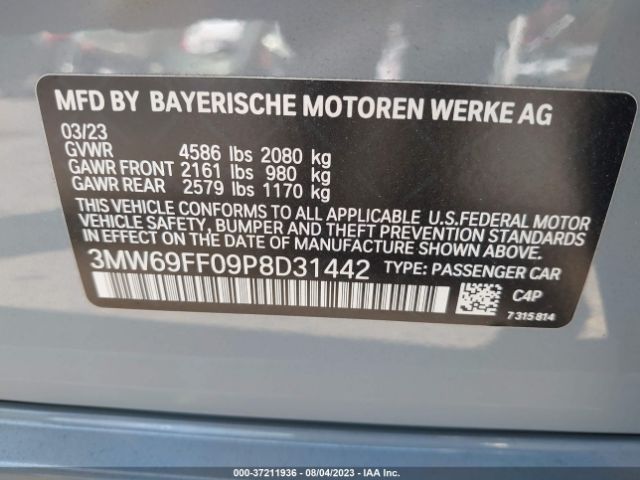 3MW69FF09P8D31442 BMW 3 Series 330i