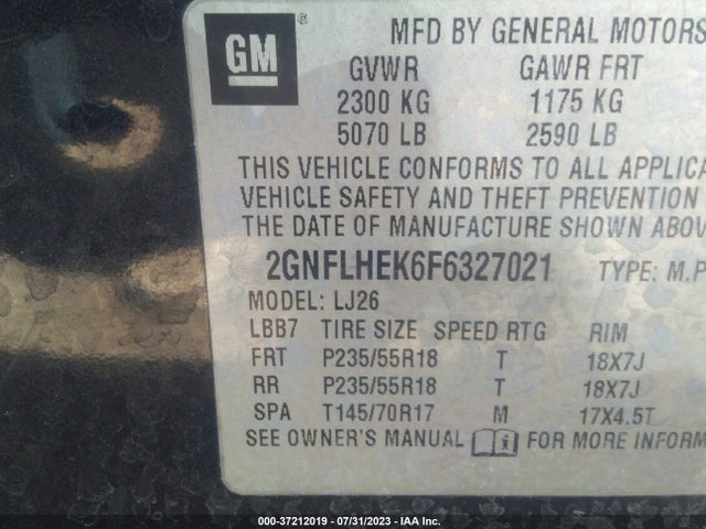 Chevrolet Equinox Ltz 2015 2GNFLHEK6F6327021 Image 15