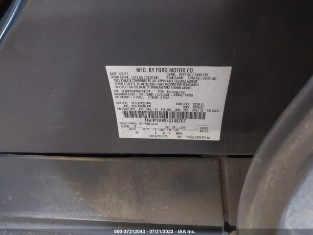1FAHP2H89FG148707 Ford TAURUS SEL