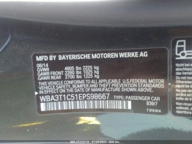 WBA3T1C51EPS98667 BMW 4 Series 428i Xdrive