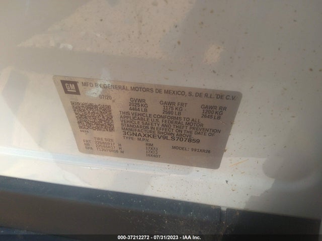 Chevrolet EQUINOX LT 2020 3GNAXKEV9LS707859 Image 9