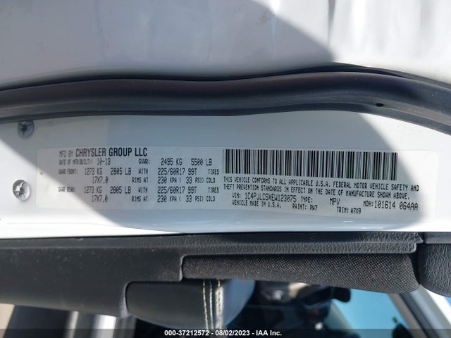 2014 JEEP CHEROKEE LATITUDE VIN: 1C4PJLCSXEW123075