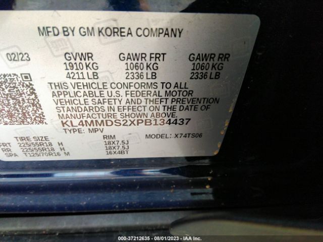 KL4MMDS2XPB134437 Buick Encore Gx Select