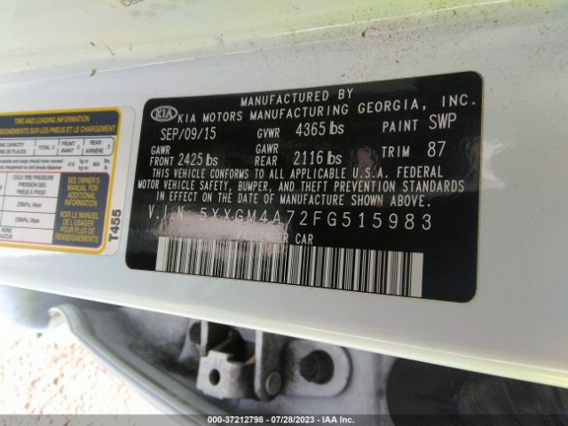 5XXGM4A72FG515983 KIA Optima Lx