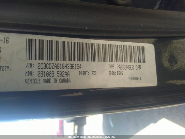2C3CDZAG1GH336154 Dodge Challenger Sxt