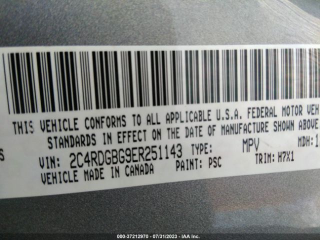 2C4RDGBG9ER251143 Dodge Grand Caravan American Value Pkg
