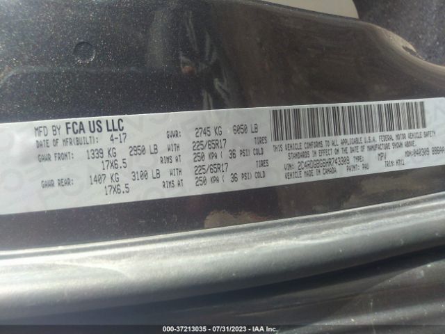 2C4RDGBG6HR743309 Dodge Grand Caravan Se