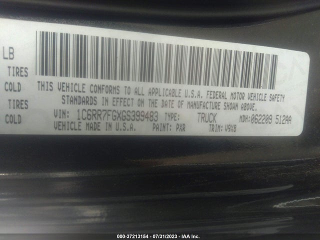 1C6RR7FGXGS399483 RAM 1500 Express