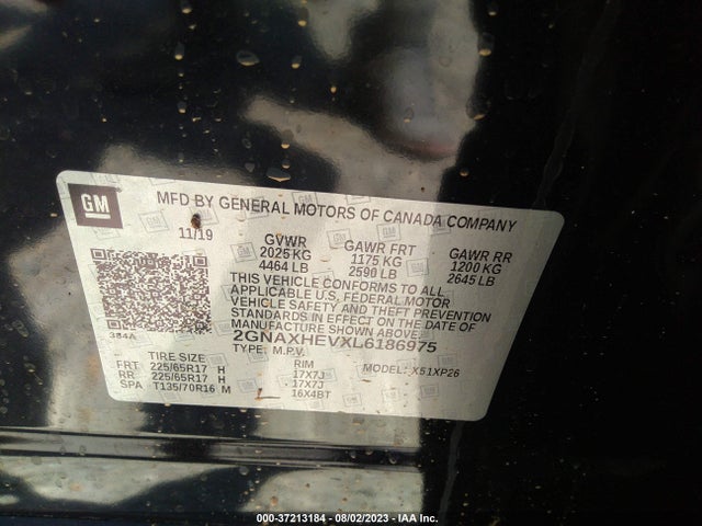 Chevrolet EQUINOX LS 2020 2GNAXHEVXL6186975 Image 9