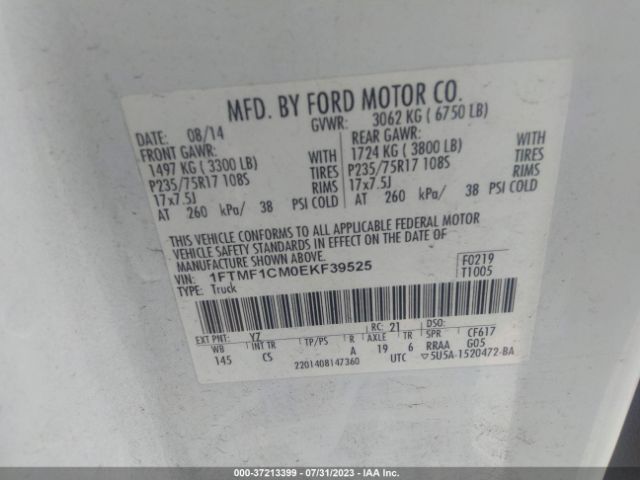 1FTMF1CM0EKF39525 Ford F-150 Xl/xlt/stx