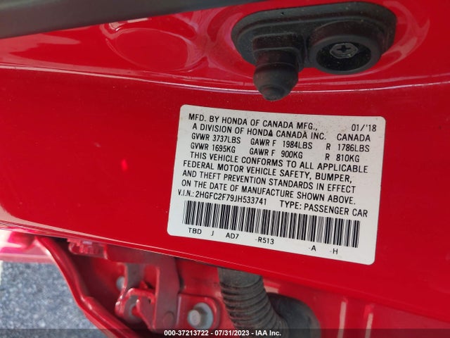 Honda Civic Sedan Ex 2018 2HGFC2F79JH533741 Image 9