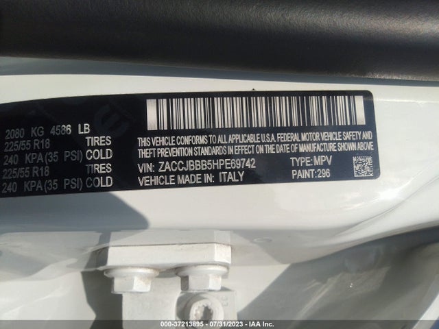 ZACCJBBB5HPE69742 Jeep Renegade Altitude