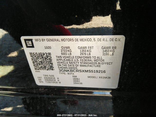 2021 CHEVROLET BLAZER LT VIN: 3GNKBCRSXMS519216
