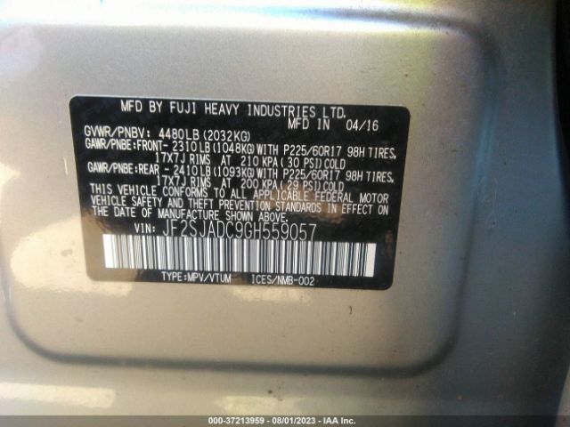 JF2SJADC9GH559057 Subaru Forester 2.5i Premium