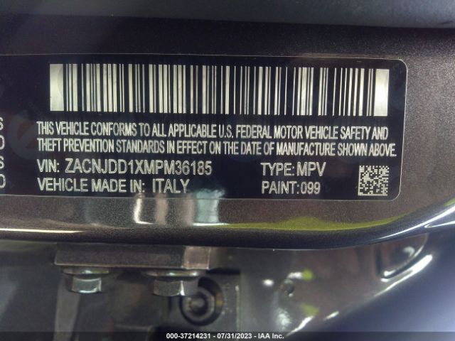 ZACNJDD1XMPM36185 Jeep Renegade Limited