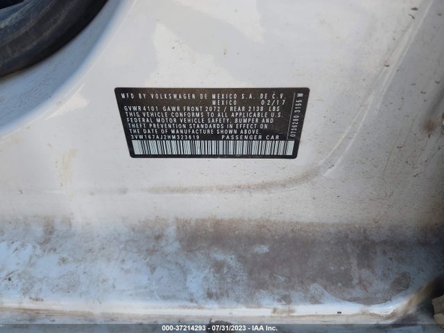 3VW167AJ2HM323619 Volkswagen Jetta 1.4t S