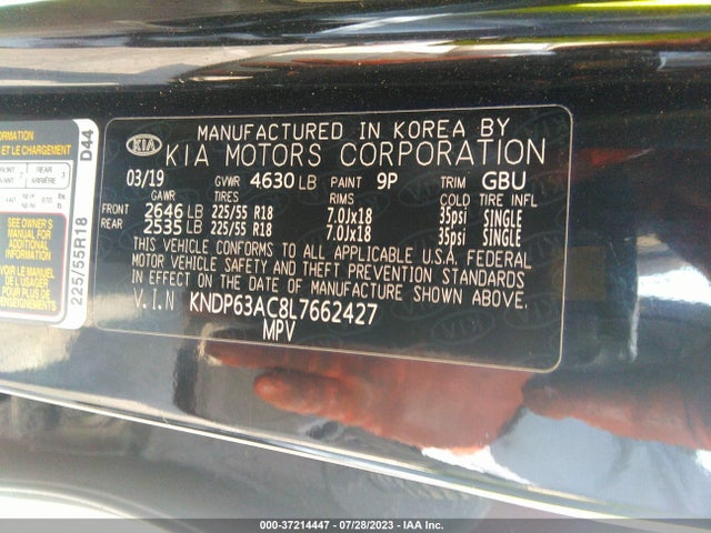 KIA SPORTAGE S 2020 KNDP63AC8L7662427 Image 9