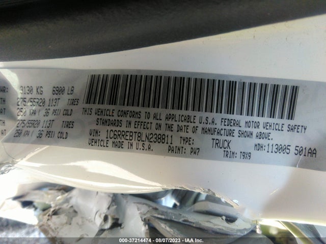 1C6RREBT8LN238811 RAM 1500 Lone Star