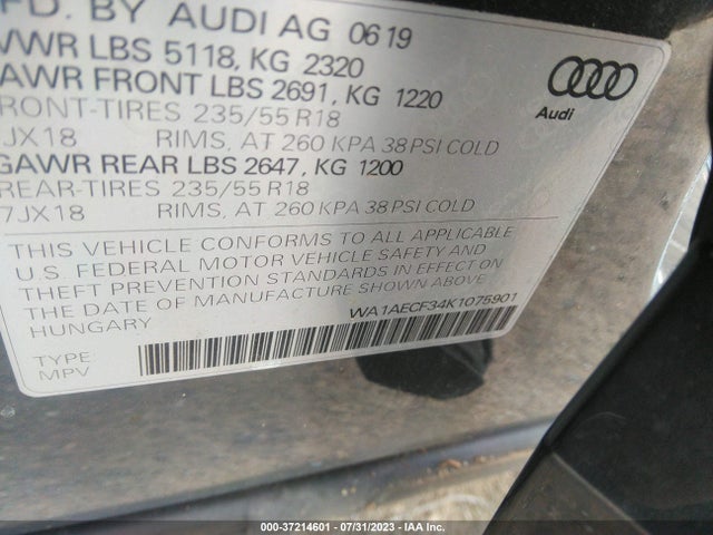 WA1AECF34K1075901 Audi Q3 PREMIUM