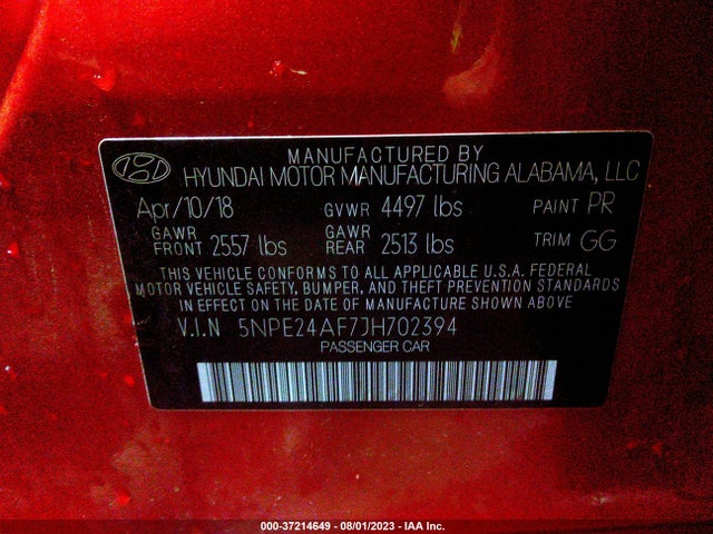 Hyundai SONATA SE 2018 5NPE24AF7JH702394 Image 9