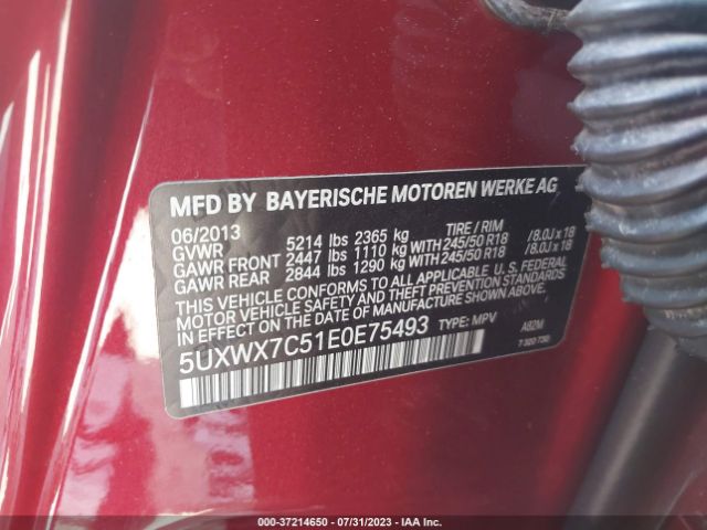 5UXWX7C51E0E75493 BMW X3 Xdrive35i