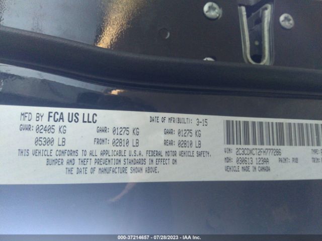 2C3CDXCT2FH777286 Dodge Charger Road/track