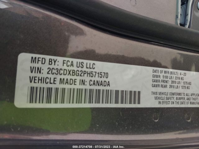 2C3CDXBG2PH571570 Dodge Charger Sxt