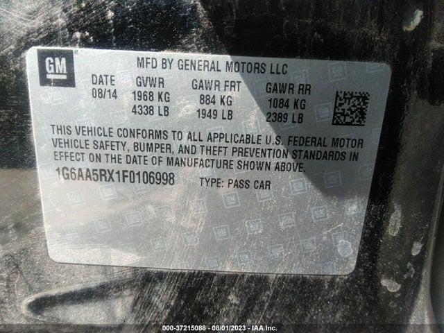 1G6AA5RX1F0106998 Cadillac Ats Sedan Standard Rwd