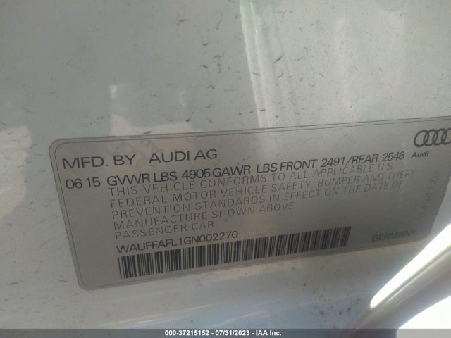 WAUFFAFL1GN002270 Audi A4 Premium Plus