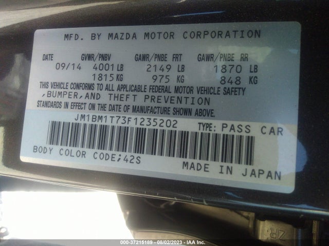 Mazda Mazda3 I Sv 2015 JM1BM1T73F1235202 Image 9