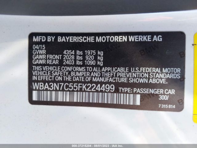 WBA3N7C55FK224499 BMW 4 Series 428i