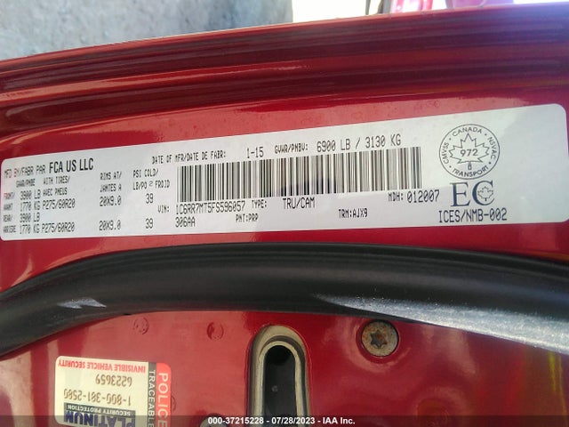 1C6RR7MT5FS596057 RAM 1500 Sport