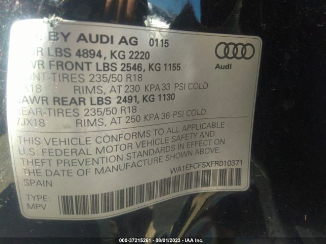 WA1EFCFSXFR010371 Audi Q3 2.0t Premium Plus