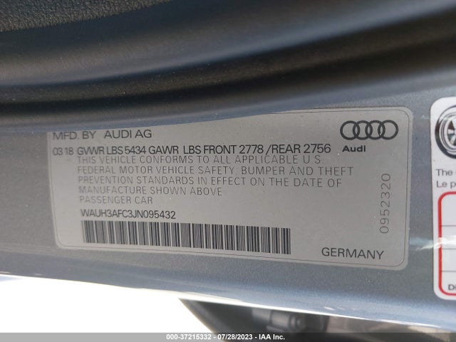 Audi A6 3.0t Premium 2018 WAUH3AFC3JN095432 Image 9