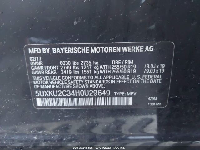 5UXKU2C34H0U29649 BMW X6 Xdrive35i
