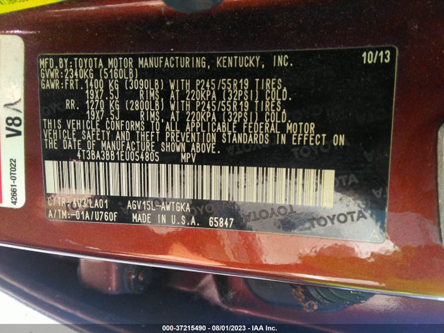 Toyota Venza Le/xle 2014 4T3BA3BB1EU054805 Image 15