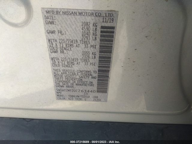 5N1AT2MT2LC763440 Nissan Rogue Sl