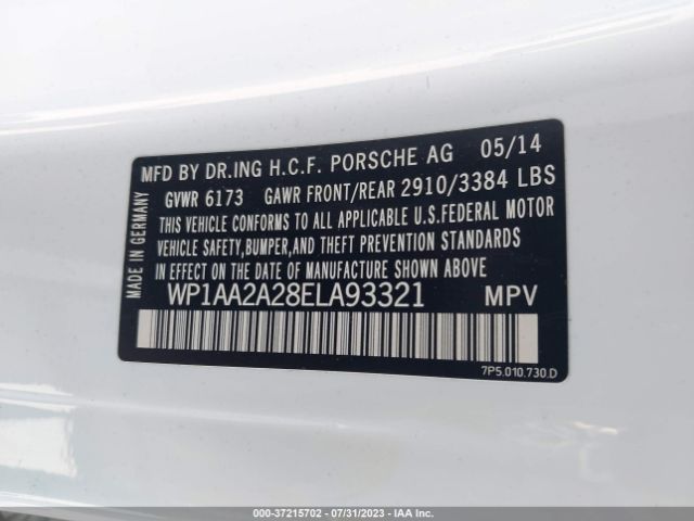 WP1AA2A28ELA93321 Porsche Cayenne