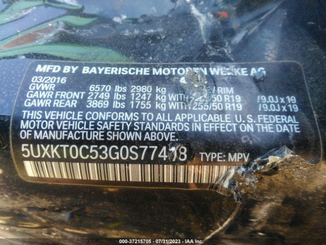 5UXKT0C53G0S77418 BMW X5 Edrive Xdrive40e