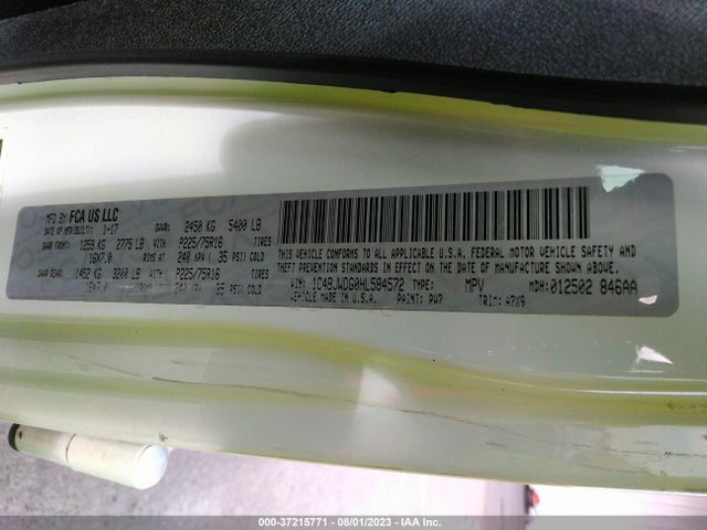 1C4BJWDG0HL584572 Jeep Wrangler Unlimited Sport