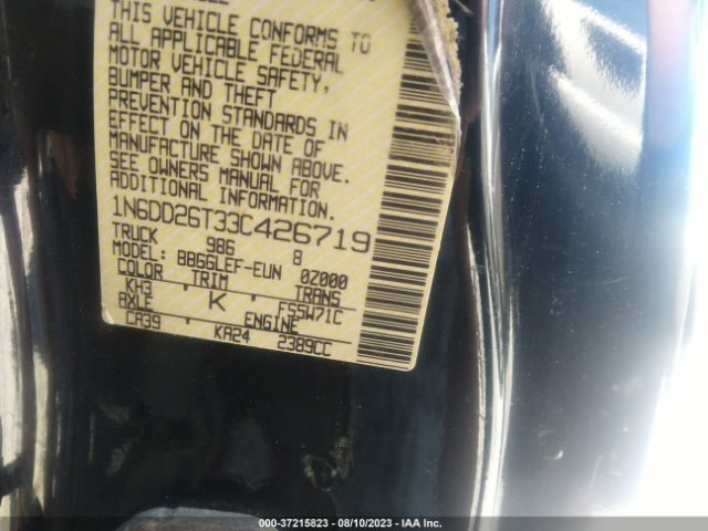 2003 NISSAN FRONTIER 2WD 1N6DD26T33C426719 Photo 8