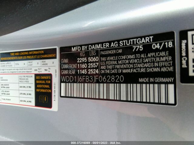WDD1J6FB3JF062820 Mercedes-Benz E-class E 400
