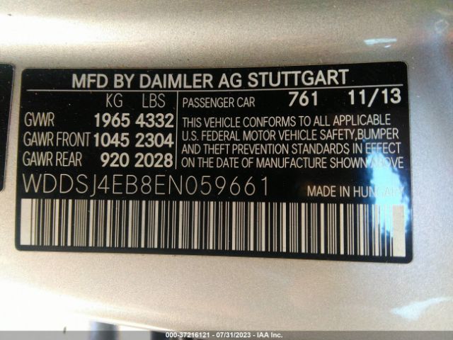 WDDSJ4EB8EN059661 Mercedes-Benz Cla-class Cla 250