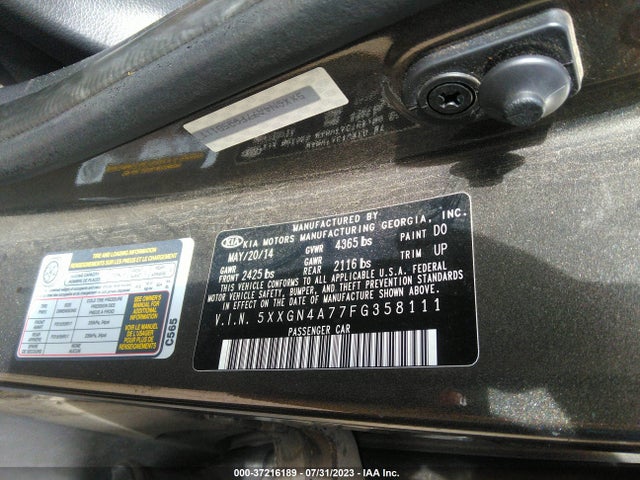 KIA OPTIMA EX 2015 5XXGN4A77FG358111 Image 9